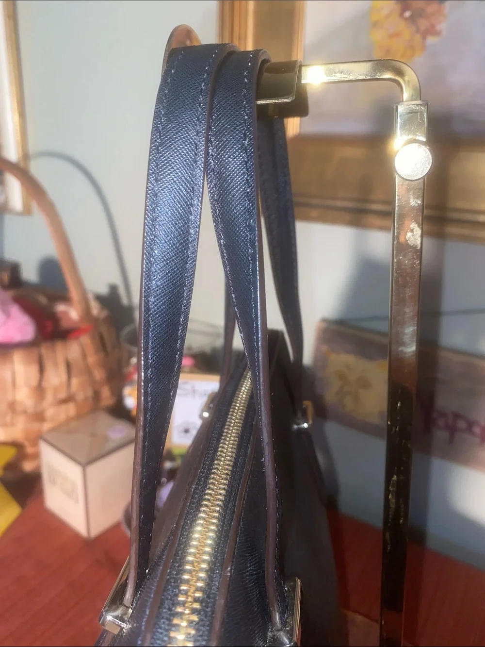 Kate Spade NY Cedar Street Maise satchel shoulder handbag cross stitch leather